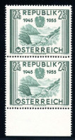 Österreich 1016 Postfrisch Senkrechtes Paar Unterrand #IS750 - Autres & Non Classés