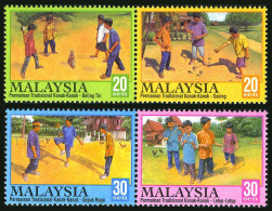 Malaysia 813-814,MNH. Children,s Games,2000.Gasing,Baling Tin,Letup-letup,Sepak. - Malesia (1964-...)