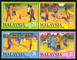 Malaysia 813-814,MNH. Children,s Games,2000.Gasing,Baling Tin,Letup-letup,Sepak. - Maleisië (1964-...)