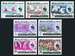 Malaysia Negri Sembilan 76-82,MNH.Michel 79-85. Orchids 1965.Crest. - Malasia (1964-...)