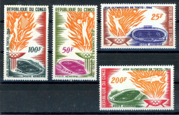 Kongo Brazzaville 52-55 Postfrisch Olympia 1964 Tokio #IS824 - Sonstige & Ohne Zuordnung