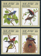 Malaysia 379-382a Pairs, MNH. Michel 380-383. Wildlife Protection 1988. Birds. - Malasia (1964-...)