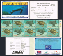 Malaysia 562-563a Booklet,MNH.Michel 571-572 MH. Turtles 1995. - Malaysia (1964-...)