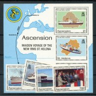 Ascension 535-538, Block 22 Postfrisch Schifffahrt #JL252 - Ascension