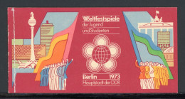 DDR Markenheftchen MH 7.1.1 Postfrisch Weltfestspiele #JJ816 - Libretti