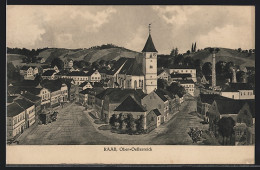 Künstler-AK Raab /Ober-Oesterreich, Ortsansicht Mit Strassen Und Kirche Aus Der Vogelschau  - Other & Unclassified