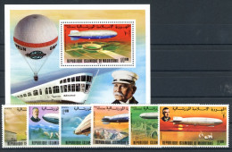 Mauretanien 539-544, Block 15 Postfrisch Zeppelin #JK958 - Mauritania (1960-...)