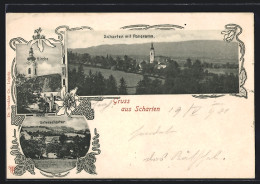 AK Scharten, Unterscharten, Kirche, Scharten Mit Panorama  - Other & Unclassified