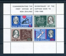 Neuseeland Block 1 Postfrisch Captain Cook #JK359 - Sonstige & Ohne Zuordnung