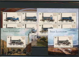 Nevis Kleinbogen 2992-2999, Block 361-362 Postfrisch Eisenbahn #IX186 - Anguilla (1968-...)
