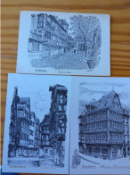 67 - STRASBOURG - Lot De 3 CP - Dessins De  M.Bittler - Straatsburg