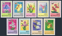Mongolia 2269-2277, MNH. Butterflies, Orchids 1997. Adonis Blue, Orange Tip, - Mongolië