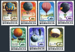 Mongolia C164-C170, MNH. Michel 1522-1588. Balloon Flight Bicentenary, 1982. - Mongolia