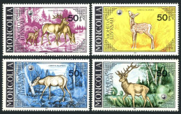 Mongolia 1451-1454, MNH. Michel 1707-1710. Wildlife Preservation, 1985. Deer. - Mongolei