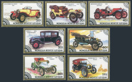 Mongolia 1554A-1554G, MNH. Michel 1827-1833. Classic Automobiles, 1986. - Mongolei