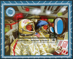Mongolia C76, MNH. Mi 931 Bl.39. Apollo-Soyuz Space Test Project, 1975. - Mongolia
