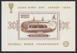 Mongolia 413 Perf Sheet,MNH-folded.Mi Bl.11A. World Soccer Cup England-1966. - Mongolie