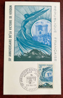 FRANCE 1966 -  Carte Postale Premier Jour VERDUN  - 50ème Anniversaire De La Victoire - 1960-1969