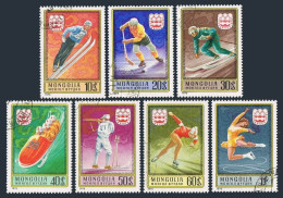 Mongolia 873-879,CTO.Mi 975-981. Olympics Innsbruck-1976.Hockey,Skiing,Biathlon, - Mongolei