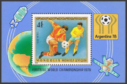 Mongolia C109,MNH.Michel 1155 Bl.53.World Soccer Cup Argentina-1978. - Mongolei