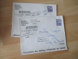 TIMBRE P O PRE OBLITERE O.O8 COQ CACHET RETOUR ENVOYEUR LOT DE 8 LETTRES - 1961-....