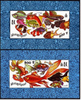 Mongolia 2318-2319 Sheets, MNH. Fish 1998. - Mongolia