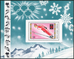 Mongolia 1354,MNH.Michel 1656 Bl.104. Olympics Sarajevo-1984.Ski Jumping. - Mongolië