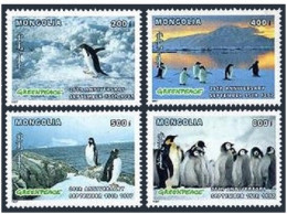 Mongolia 2282-2285, 2286-2287 Sheets, MNH. Greenpeace, 1997. Penguins. Ship. - Mongolie