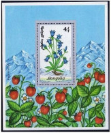 Mongolia 1980 Sheet, MNH. Michel Bl.157. Flowers 1991. - Mongolie