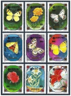 Mongolia 1954-1962, MNH. Michel 2249-2257. Butterflies And Flowers, 1991. - Mongolia