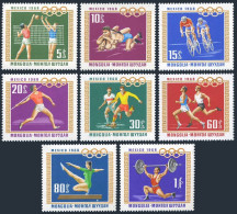 Mongolia 496-503,504,MNH.Michel 511-518,Bl.15A. Olympics Mexico-1968.Volleyball, - Mongolië