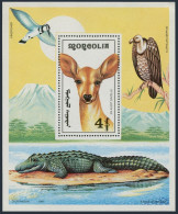Mongolia 2003 Sheet, MNH. Mi 2300 Bl.171.  African Animals: Gazelle. Crocodile, - Mongolia