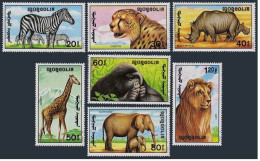 Mongolia 1996-2003, MNH. Mi 2293-2300, Bl.171. African Animals: Zebras, Cheetah, - Mongolie