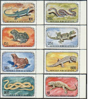 Mongolia 676-683, MNH. Mi 712-719. Amphibian, Reptiles, 1972. Slow Lizard, Toad, - Mongolië