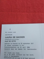 Doodsprentje Laura De Backer / Hamme 25/9/1917 - 25/4/1988 ( Jozef De Witte ) - Godsdienst & Esoterisme