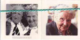 Maria Vanden Wouwer-Hermans, Kessel-Lo 1907, Bertem 2009. Honderdjarige. Foto - Overlijden