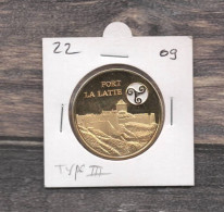 Médaille Souvenirs&Patrimoine : Fort La Latte - Version 3 (couleur Or) - Otros & Sin Clasificación