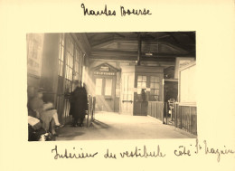 Nantes * RARE Photo 1941 Avant Démolition * Intérieur Vestibule Gare De La Bourse Côté St Nazaire * Ligne Chemin De Fer - Nantes