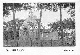 Delcampe - Prent - Herv. Kerk - Sint Philipsland  - 8.5x12.5 Cm - Tholen