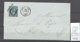 France - Lettre Génelard - Saone Et Loire  - 25cts Présidence Margé  - PC1381 - 1849-1876: Classic Period