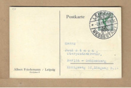 Los Vom 14.05  Postkarte Aus Leipzig 1927 Mit Sonderstempel - Cartas & Documentos