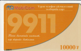 PREPAID PHONE CARD MONGOLIA  (E10.25.1 - Mongolei