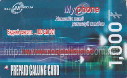 PREPAID PHONE CARD MONGOLIA  (E10.21.7 - Mongolië