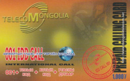 PREPAID PHONE CARD MONGOLIA  (E10.22.2 - Mongolië