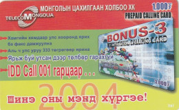PREPAID PHONE CARD MONGOLIA  (E10.21.3 - Mongolie