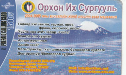 PREPAID PHONE CARD MONGOLIA  (E10.20.6 - Mongolië