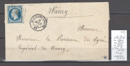 France - Lettre Saint Dié - Vosges  - 25cts Présidence Margé  - PC3043 - 1849-1876: Periodo Classico