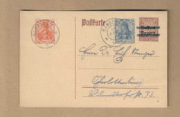 Los Vom 14.05  Ganzsache-Postkarte Aus Bamberg 1921 - Storia Postale