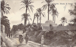 26968 " STRADA DI HENNI " ANIMATA -VERA FOTO-CART.POST. SPED.1915 - Libia