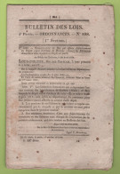 1834 BULLETIN DES LOIS - BRAINE 02 - COTE DE MONTRY 77 - VOITURES PUBLIQUES - BREVETS D'INVENTION - AVEYRON - CALVADOS - - Décrets & Lois